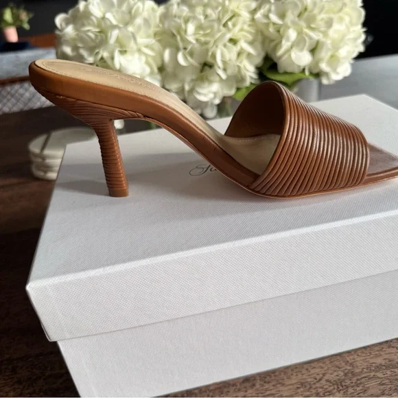 Saks Fifth Avenue Shoes Saks Fifth Avenue Brown Heels With - Main Image